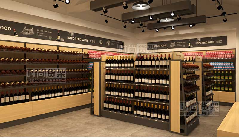 超市紅酒貨架